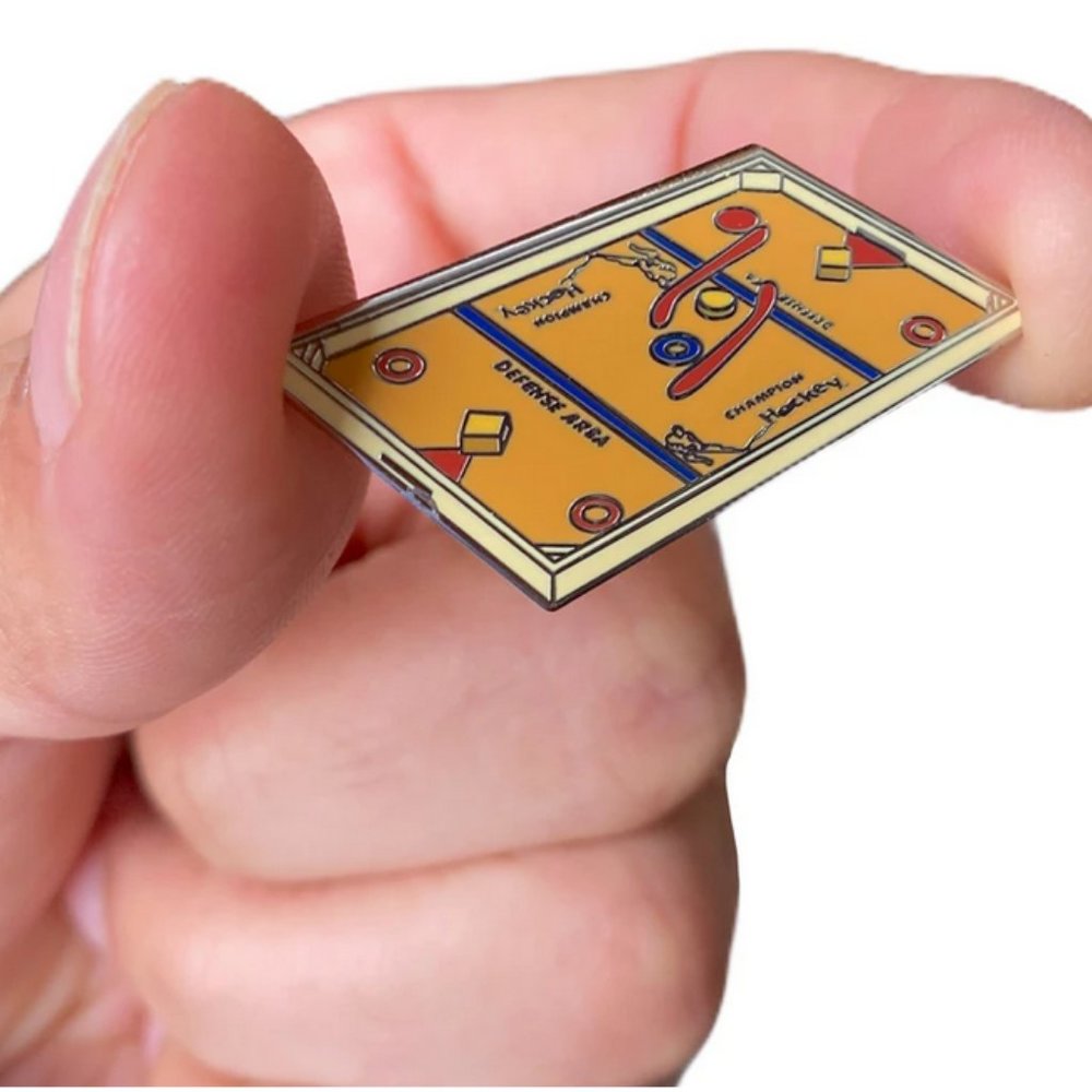 Wooden Hockey Game Pin